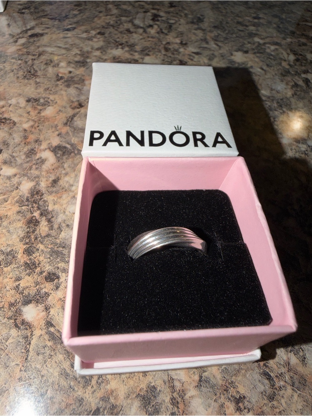 Pandora Twisted Single Stackable Ring - Picture 4 of 15